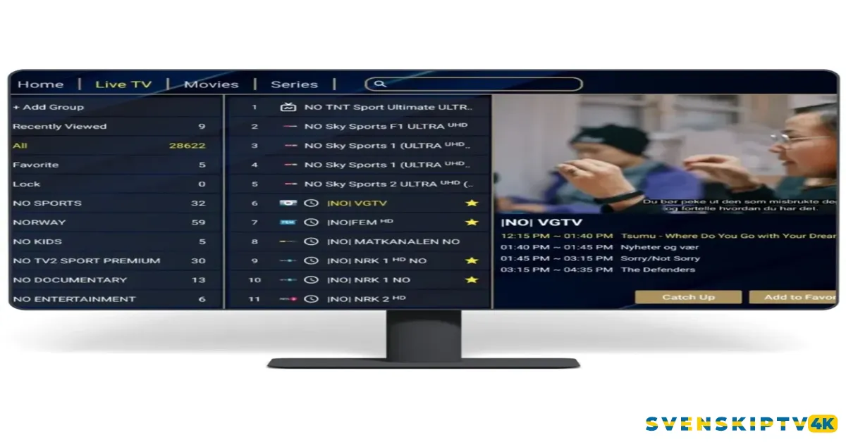 Upptäck bästa IPTV med 4K kanaler och premium sport- och filmutbud. Få tillgång till internationella kanaler och svenska favoriter. Upplev högkvalitativ streami