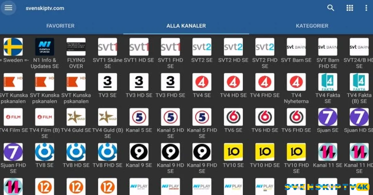 iptv svenska kanaler, svenska kanaler IPTV